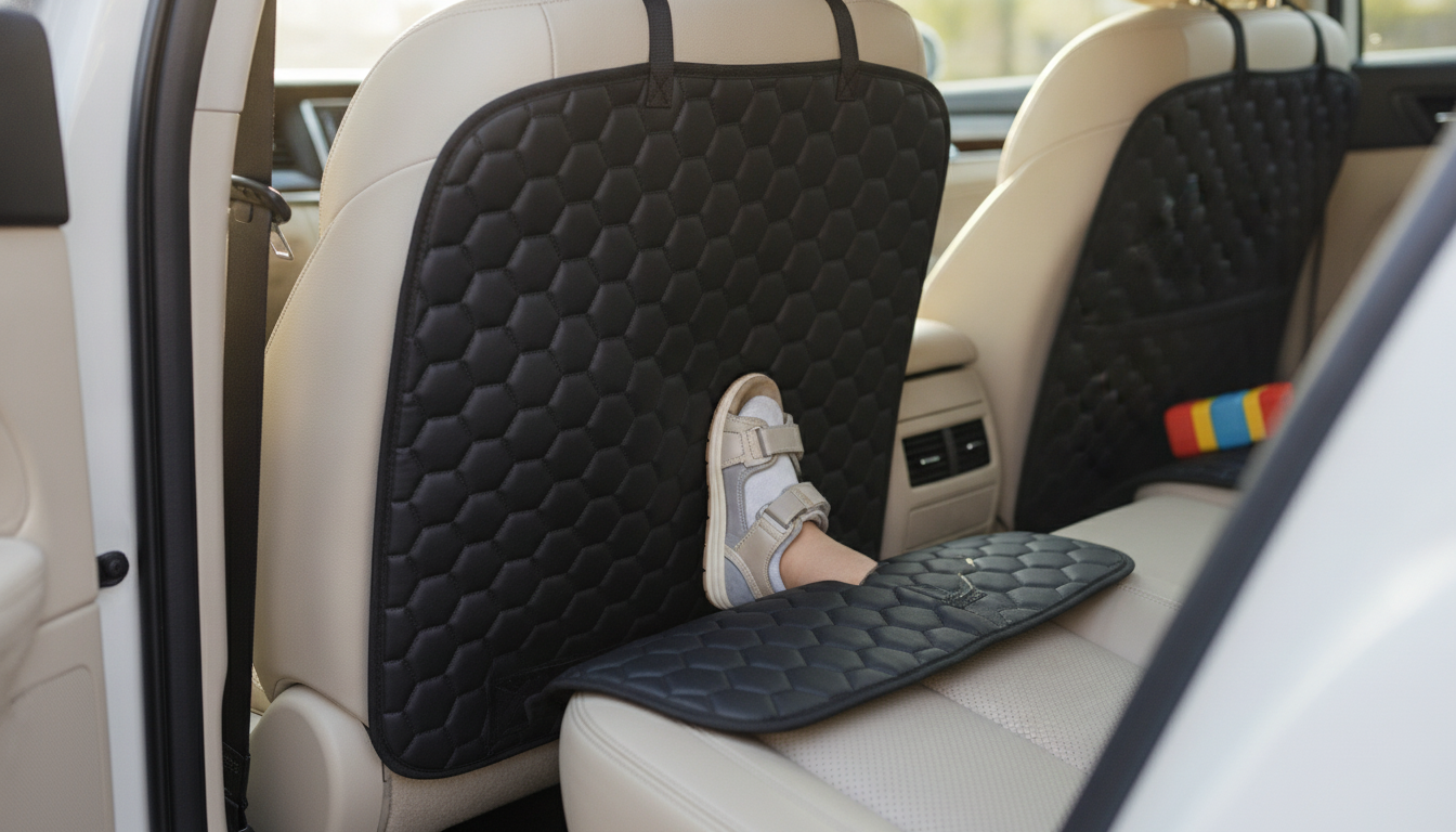 Hexy Car Seat Back Protector: Black Kick Mat Guide